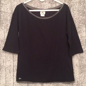 Lacoste Sport half sleeve dark gray knit shirt